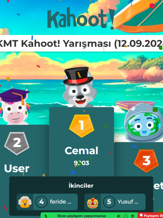 Kahoot! Yarışması Kazananları (13.09.24)